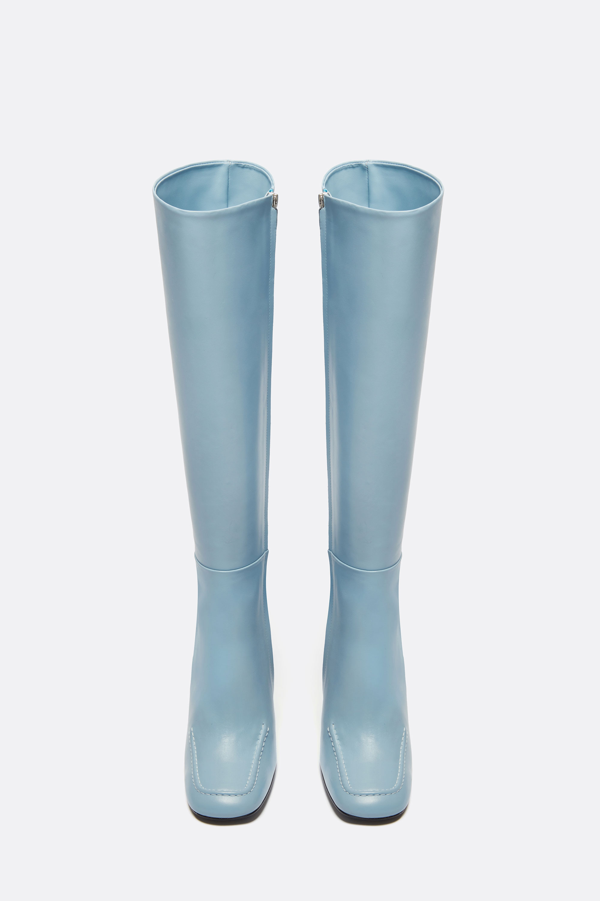 Baby Blue Retox Tall Boot in Sustainable Leather - DORA TEYMUR